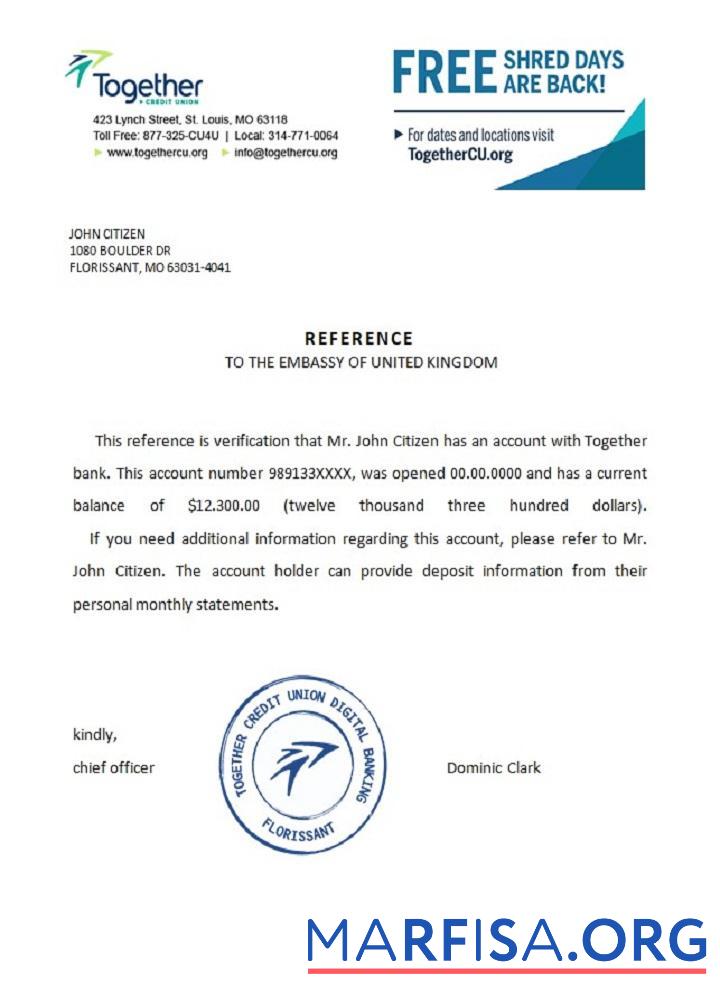 Printable USA Together reference template